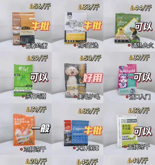 选择合适的狗粮，让您的狗狗健康成长（从健康、口味和营养出发，为您的狗狗选择最佳狗粮）