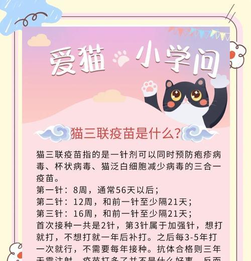 猫三联后多久打狂犬？（保护爱宠免受狂犬病威胁的最佳时机）